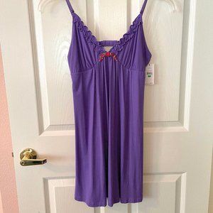 Betsey Johnson Intimate  Negligee Lingerie Purple  "Lucious Knit" Size L